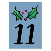 クリスマス結婚のテーブル番号 テーブルナンバー (裏面)