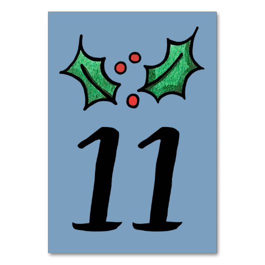 クリスマス結婚のテーブル番号 テーブルナンバー (正面)