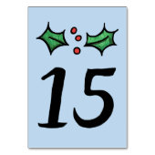 クリスマス結婚のテーブル番号 テーブルナンバー (正面)