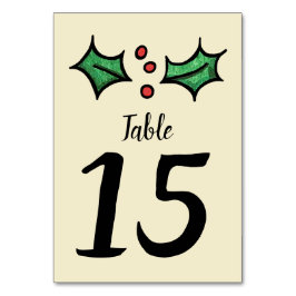 クリスマス結婚のテーブル番号 テーブルナンバー