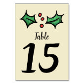 クリスマス結婚のテーブル番号 テーブルナンバー (裏面)