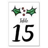 クリスマス結婚のテーブル番号 テーブルナンバー (裏面)
