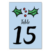 クリスマス結婚のテーブル番号 テーブルナンバー (裏面)