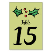 クリスマス結婚のテーブル番号 テーブルナンバー (裏面)