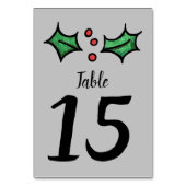 クリスマス結婚のテーブル番号 テーブルナンバー (裏面)