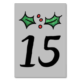 クリスマス結婚のテーブル番号 テーブルナンバー