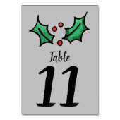 クリスマス結婚のテーブル番号 テーブルナンバー (裏面)