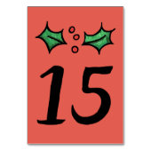 クリスマス結婚のテーブル番号 テーブルナンバー (正面)