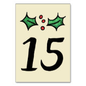 クリスマス結婚のテーブル番号 テーブルナンバー (正面)