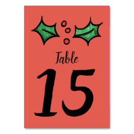 クリスマス結婚のテーブル番号 テーブルナンバー