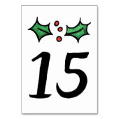 クリスマス結婚のテーブル番号 テーブルナンバー (正面)