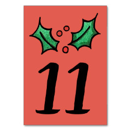 クリスマス結婚のテーブル番号 テーブルナンバー