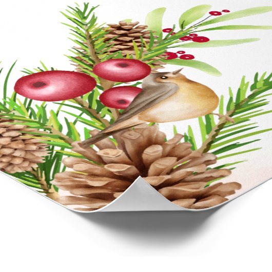 クリスマス結婚のドリンクのメ結婚ニューの看板 ポスター (角)