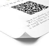 クリスマス結婚のハネムーンおもしろいQRコード記号 ポスター (角)