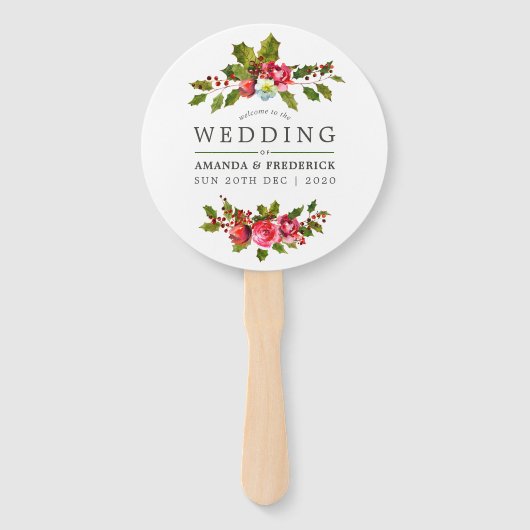 クリスマス結婚のフローラホリー水の色の好意 ハンドファン (正面)