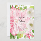 クリスマス結婚のフローラ招待状 (正面)