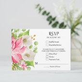 クリスマス結婚のフローラ 出欠カード (スタンド正面)