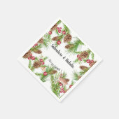 クリスマス結婚のブライダルシャワー結婚式 スタンダードカクテルナプキン (角)