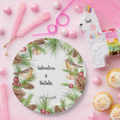 クリスマス結婚のブライダル結婚式 ペーパープレート (パーティー)