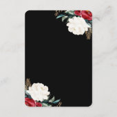 クリスマス結婚のブラックフローラゲスト情報E エンクロージャーカード (裏面)
