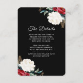 クリスマス結婚のブラックフローラゲスト情報E エンクロージャーカード (正面)
