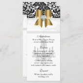 クリスマス結婚のメニューカードシャンデリアブラック金ゴールド メニュー (正面/裏面)