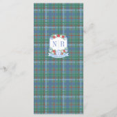 クリスマス結婚のモノグラムの個々の地名 メニュー (裏面)