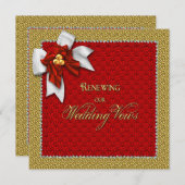 クリスマス結婚のリニューアル誓い招待状 招待状 (正面/裏面)