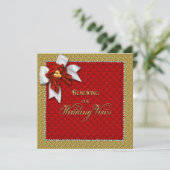 クリスマス結婚のリニューアル誓い招待状 招待状 (スタンド正面)