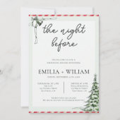 クリスマス結婚のリハーサルのディナーカード シーズンカード (正面)