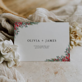 クリスマス結婚の封筒の住所テンプレート