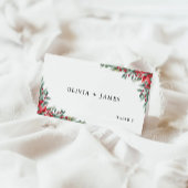 クリスマス結婚の座席表テンプレート エンクロージャーカード