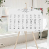 クリスマス結婚の座席表テンプレート ポスター