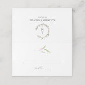 クリスマス結婚の座席表冬の植物学 プレイスカード (外部開封)