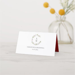 クリスマス結婚の座席表冬の植物学 プレイスカード