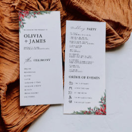 クリスマス結婚の式典プログラムテンプレート