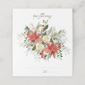 クリスマス結婚の折り畳み座席表 プレイスカード (外部開封)