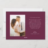 クリスマス結婚の新婚フォトクランベリー シーズンカード (裏面)