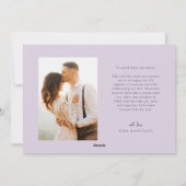 クリスマス結婚の新婚フォトパープル シーズンカード (裏面)