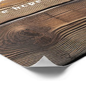 クリスマス結婚の木素朴松コーンオーナメント ポスター (角)