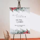 クリスマス結婚の歓迎サイン ポスター