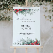 クリスマス結婚の歓迎サイン ポスター