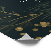 クリスマス結婚の歓迎サイン ポスター (角)