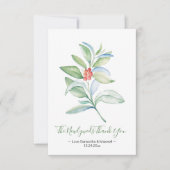 クリスマス結婚の水彩サンキューカード 出欠カード (正面)