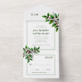 クリスマス結婚の海の星が一斉に輝く オールインワン招待状 (内側)