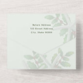 クリスマス結婚の海の星が一斉に輝く オールインワン招待状 (裏面)