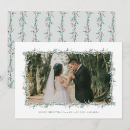 クリスマス結婚の発表写真カード シーズンカード