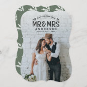 クリスマス結婚の発表写真カード シーズンカード (正面/裏面)