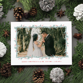クリスマス結婚の発表写真カード シーズンカード