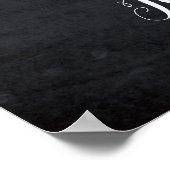 クリスマス結婚の看板の赤い歓迎の黒板 ポスター (角)